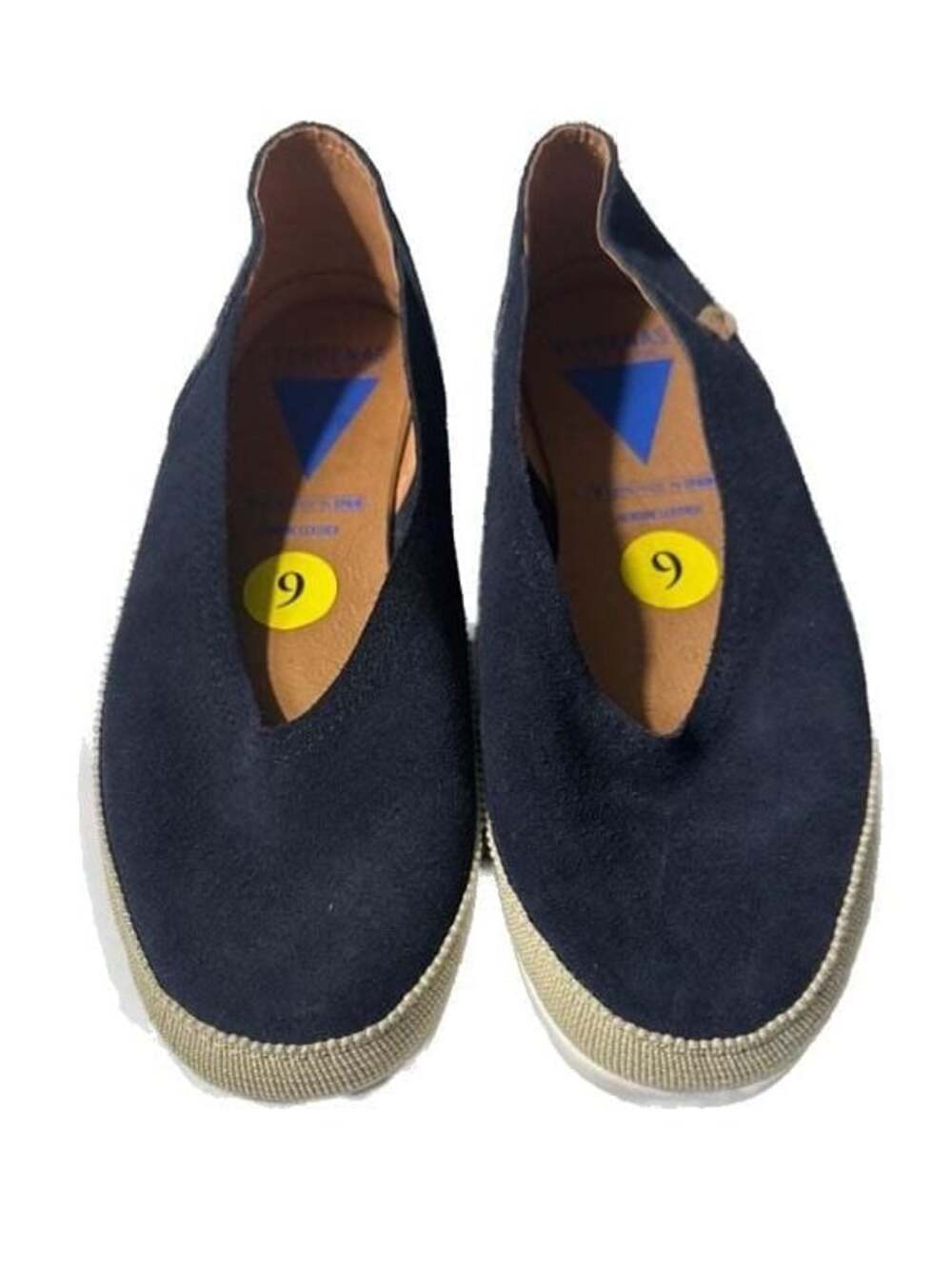 Verbenas Carmen Navy Blue Suede Slip-On Espadrille Loafers Women's Size 9 / 40